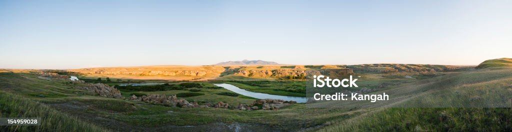 Prairie Coulee Panorama - Foto de stock de Aire libre libre de derechos