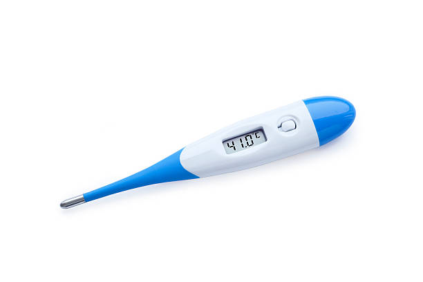 digital medical thermometer isolated - thermometer stockfoto's en -beelden