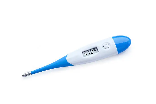 clinical thermometer , isolated on white, clipping path includet