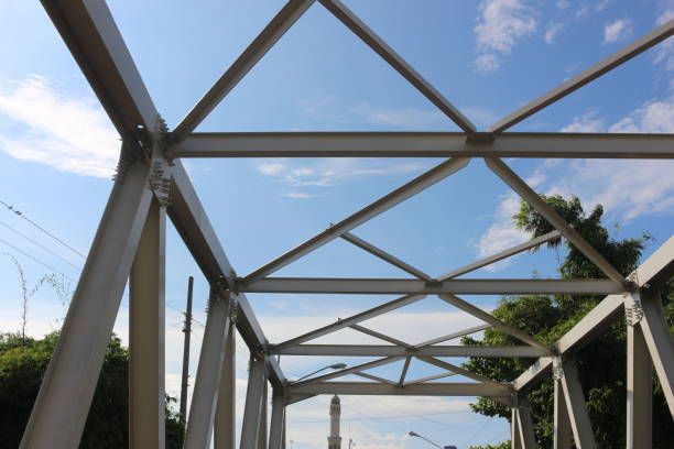 istock Assembled steel section of a bridge 1549594006