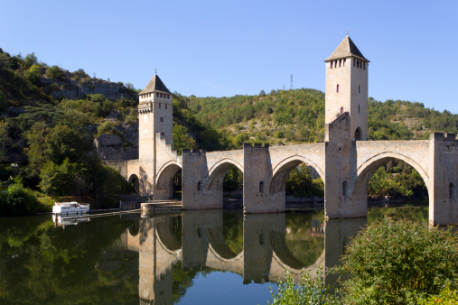 View of the river Lahn and the old Lahn bridge in the old town of Wetzlar in Hesse, Germany