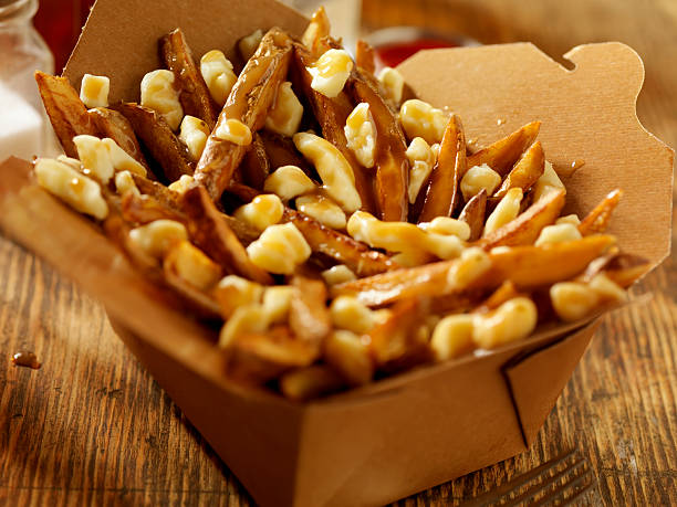 Classic French Canadian Poutine stock photo
