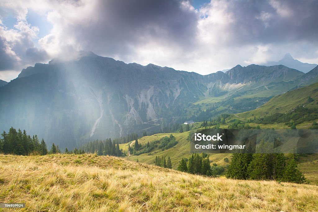 Panoramiczny widok na alpejskie Tyrol, austria, Alpy - Zbiór zdjęć royalty-free (Alpy)