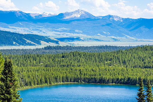 View at Taggard Lake in Grand Teton National Park, Wyoming