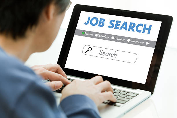 istock Job Search Using Computer Laptop for Internet Occupation, Career Searching 154960015