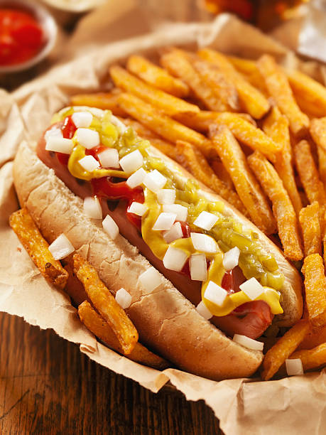 istock Hotdog and Fries 154960184