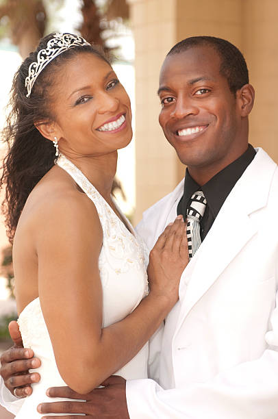 istock Happy Bride and Groom 154960240
