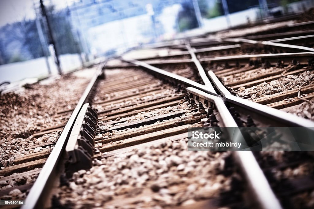 Ferrovia de pontos - Foto de stock de Entroncamento - Estrada de ferro royalty-free