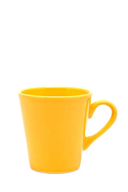 Photo of yellow mug (clipping path)