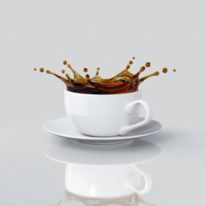 Coffee background include clipping path. 3D render.