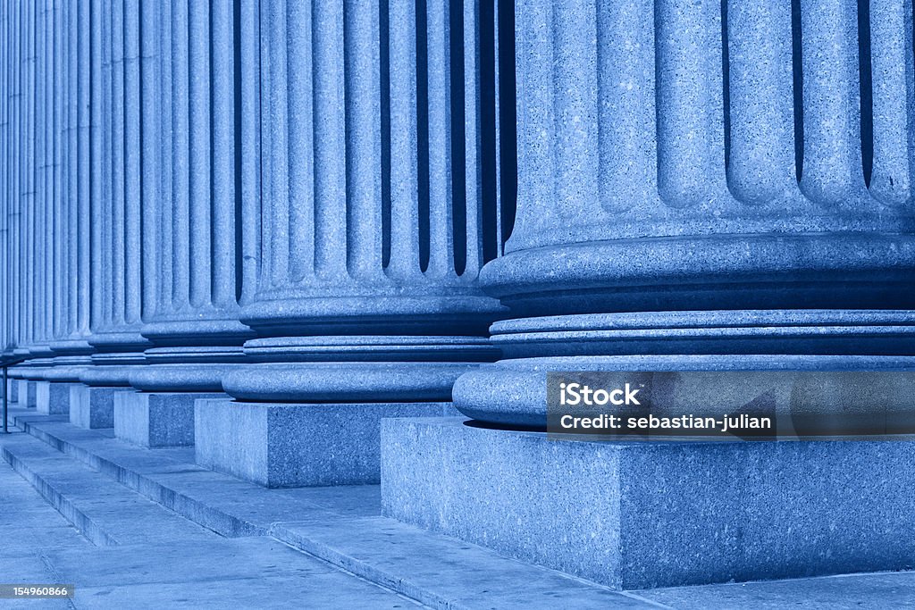 Группа корпоративных синий бизнес колонн - Стоковые фото Синий роялти-фри