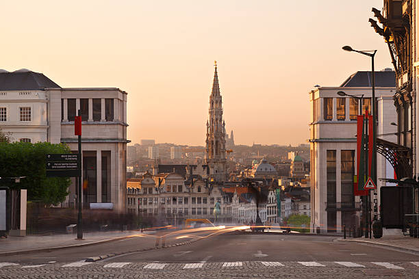 Place Royale In Brussels, Belgium stock photo