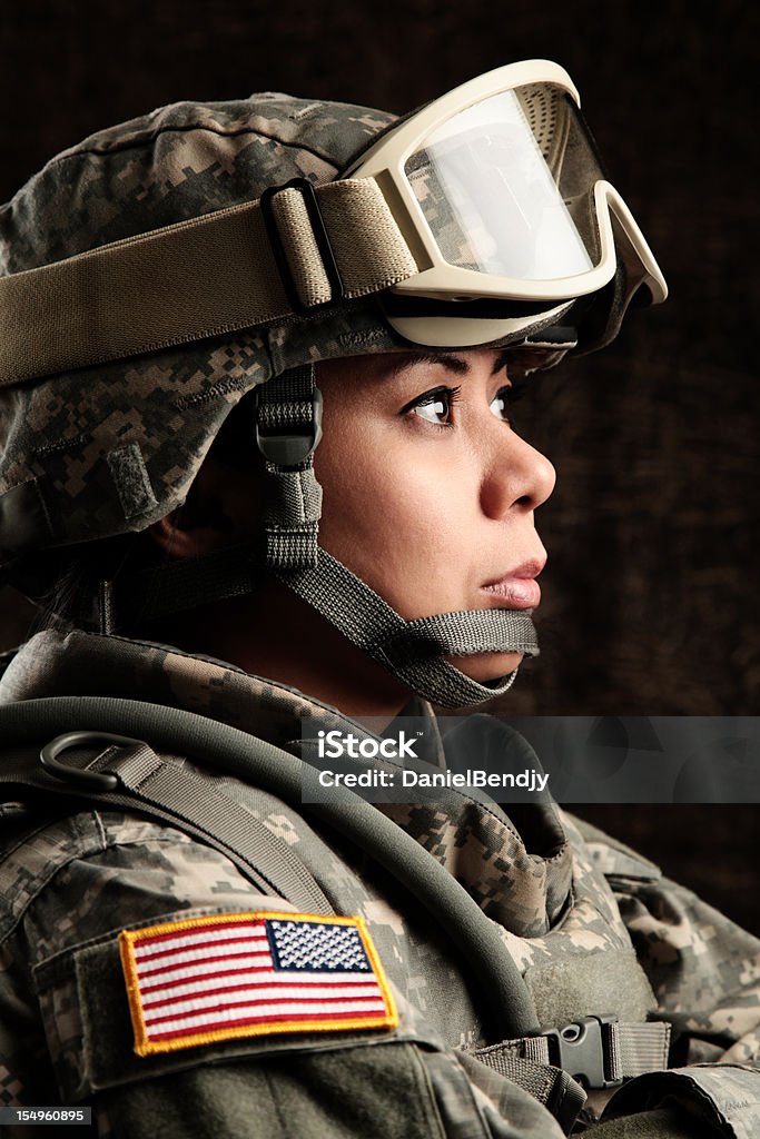 Donna soldato americano - Foto stock royalty-free di Veterano di guerra