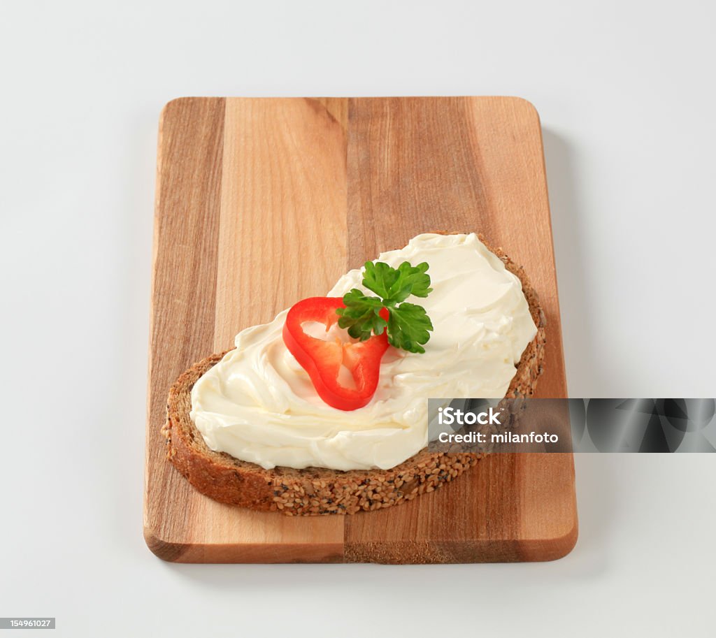 Brot und Käse-Auswahl - Lizenzfrei Käseaufstrich Stock-Foto
