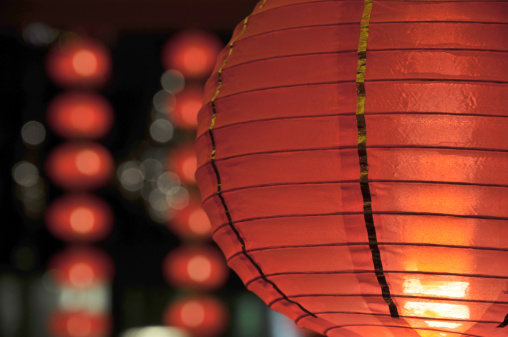 China New Year ,Lanterns are hanging at the parks,windows,buildings and other famous scenic spots.