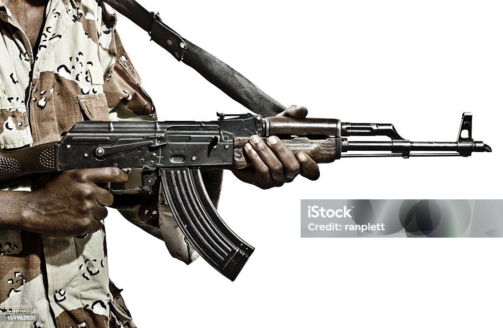 Somalian 병정, 기관총 - 로열티 프리 아프리카 스톡 사진