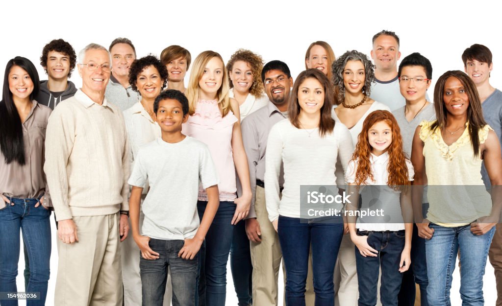 Grupo diversificado de pessoas exibindo comunidade - Foto de stock de Multidão royalty-free