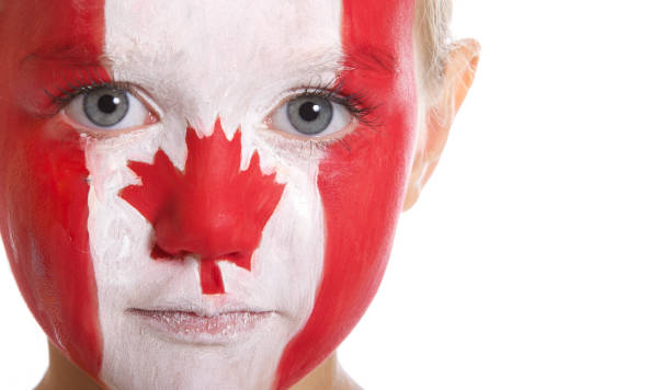 istock Canadian Flag Face Paint 154962206