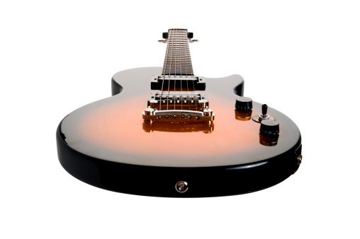 Electric Guitar isolated with Clipping Path on a white background.