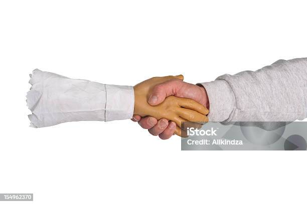 Fake Hand Shake Stock Photo - Download Image Now - Sleeve, Torn, Agreement  - iStock