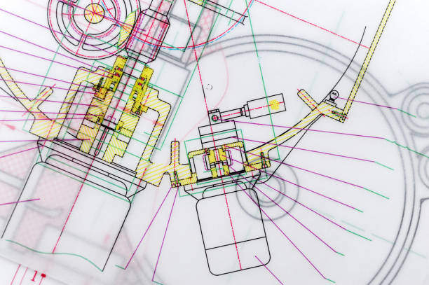 istock Engine Blueprint-Manufacture Industry Design Concept 154962497