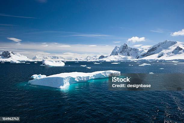 Blue Sky Above Sea With Icebergs Stock Photo - Download Image Now - Antarctica, Iceberg - Ice Formation, Cruise - Vacation