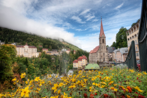 Beautiful view of Cascade du Herisson, France, Europe.