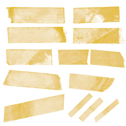 Old yellow sticky tape