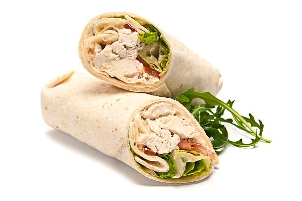 курица deli с запахом - wrap бутерброд стоковые фото и изображения