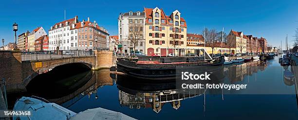 코펜하겐 과묵 운하를 크리스티안스하븐 파노라마 덴마크 건물 외관에 대한 스톡 사진 및 기타 이미지 - 건물 외관, 건축, 건축물
