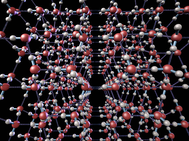 crystaline estrutura de gelo - hydrogen bonding - fotografias e filmes do acervo