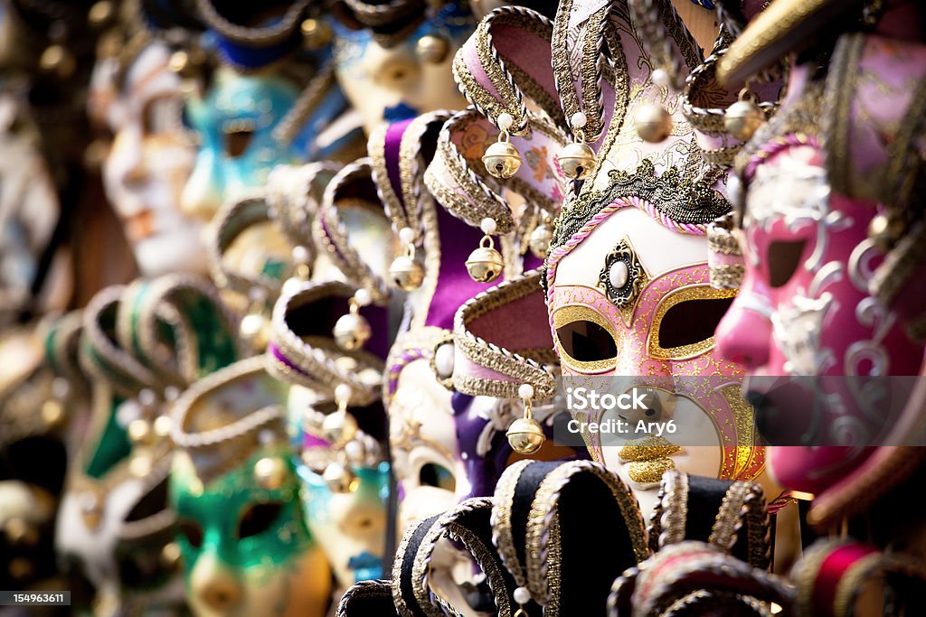 Maschera veneziana, messa a fuoco differenziale - Foto stock royalty-free di Venezia
