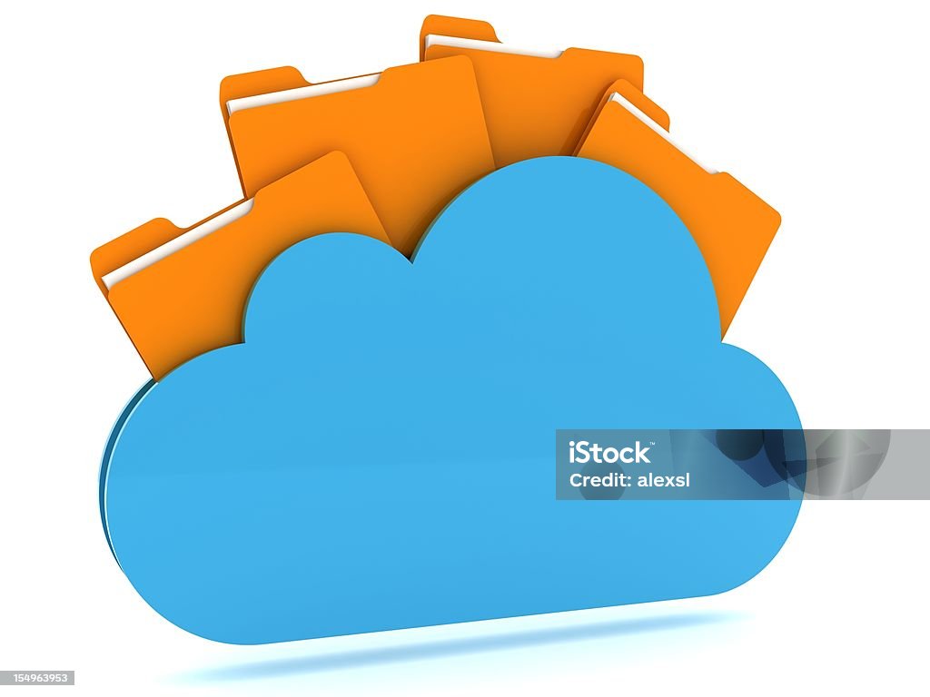 File su cloud computing - Foto stock royalty-free di Applicazione mobile