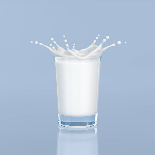 Milk splash in the glass