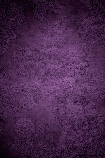 istock Purple Victorian Paisley Background 154964036