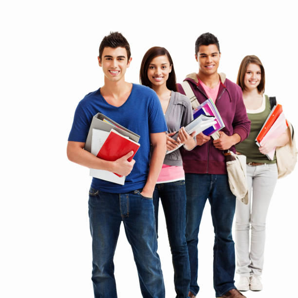 istock Four Teenage Students - Isolated 154964243