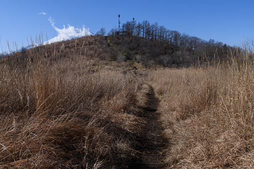 Mountain trail of Mount Ohira in early winter