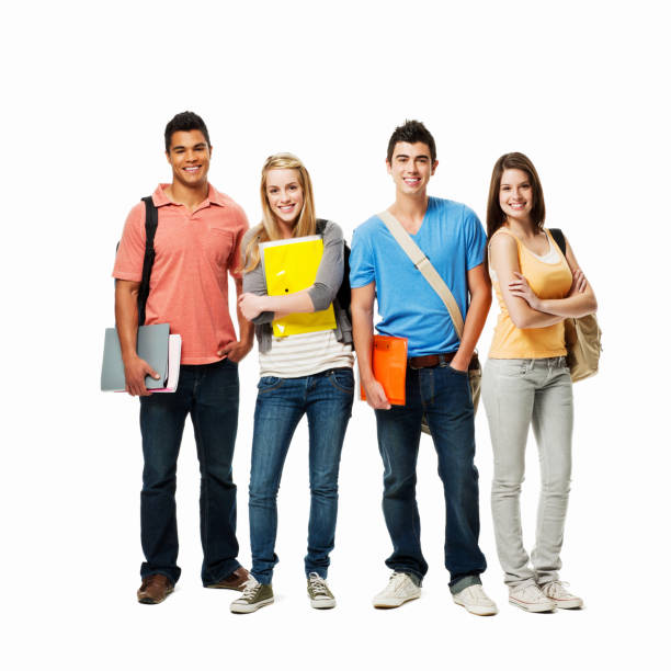 istock Teenage Students - Isolated 154964262