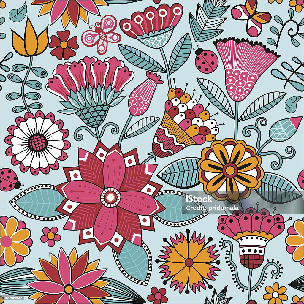 Ozdobny kwiatowy bezszwowe tekstury - Grafika wektorowa royalty-free (Abstrakcja)