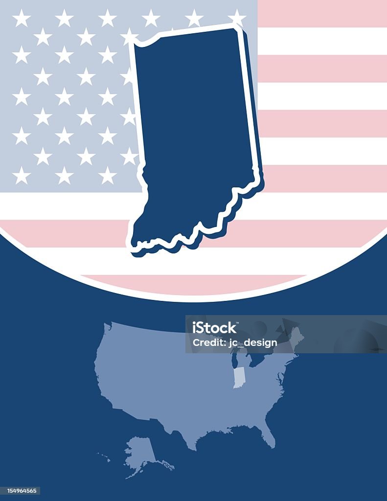 Série do Estado de Indiana - Vetor de As Américas royalty-free