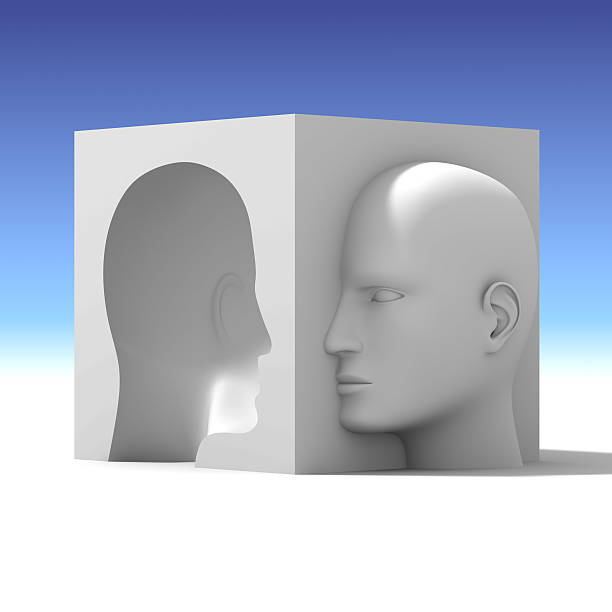 Two Opposite Face stock photo