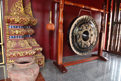 Old Gong in Wat Lok Molee Temple-Chiang Mai-Thailand