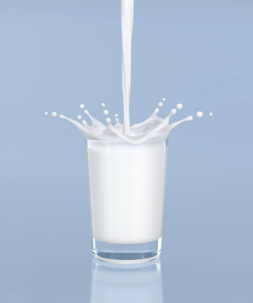 istock Milk splash in the glass (Pouring) 154966453
