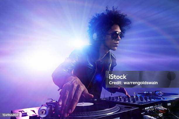 Club Party Dj Stock Photo - Download Image Now - DJ, Turntable, Men