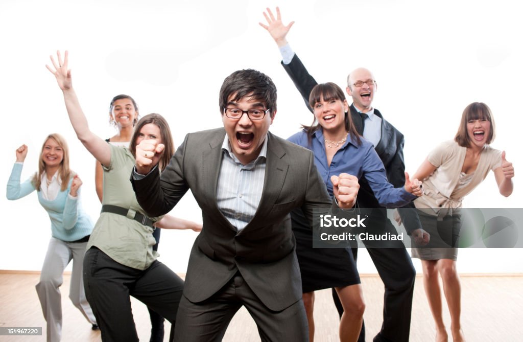 Excitación equipo de negocios - Foto de stock de Celebración - Ocasión especial libre de derechos