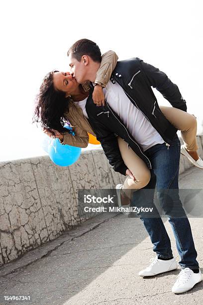 Young Couple With Shopping Stock Photo - Download Image Now - Flying, Shopping, Adult