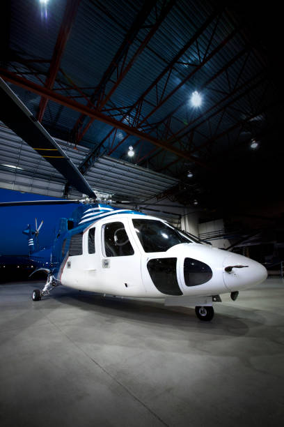 istock Corporate Helicopter in Hangar 154967629