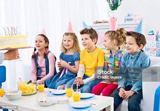 Waiting For A Birthday Cake Stock Photo - Download Image Now - 6-7 Years, 8-9 Years, Birthday