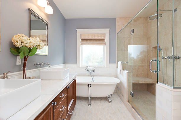 hermoso baño nuevo - bathroom bathroom sink sink design fotografías e imágenes de stock