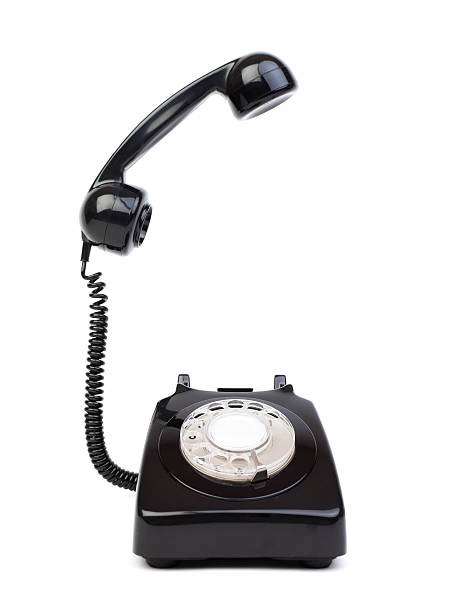 телефон - obsolete landline phone old 1970s style стоковые фото и изображения